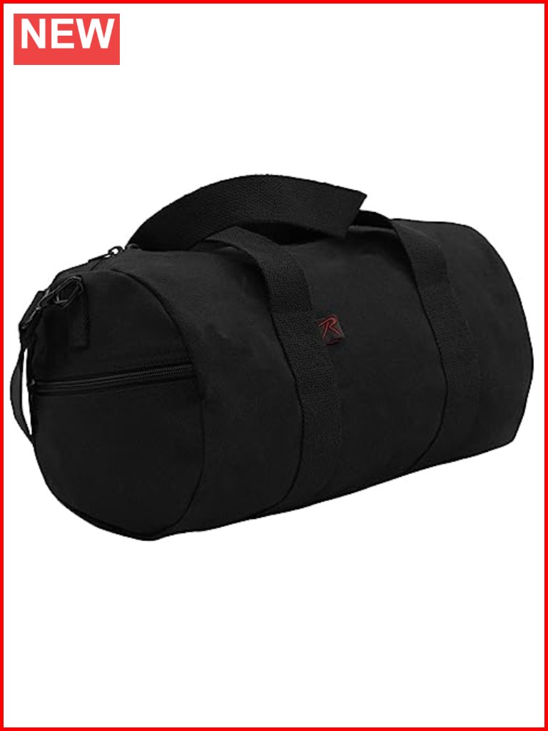 Heavy-Duty Canvas Shoulder Duffle Bag - Rugged Travel Gym Gear